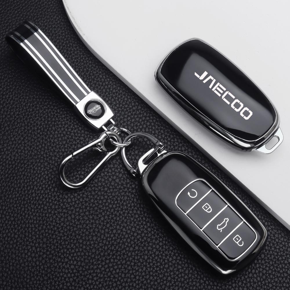

Car Key Case Cover for Chery Jaecoo J7 J8 7 phev 2025 2024 2023 Soft TPU Key Bag Protection Shell Keychain Auto Accessories