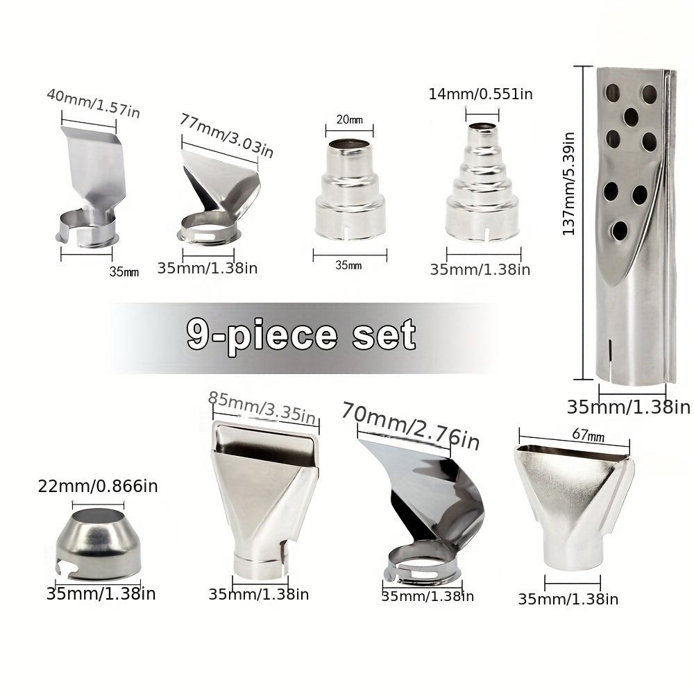 9-Pack 35mm Hot Air Nozzle Replacement Kits for Welding Stations - Precision Nozzle Accessories for Professional Welding Tools