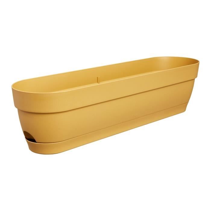Planteur rectangle vibia - plastique - réservoir - ø70 - jaune miel