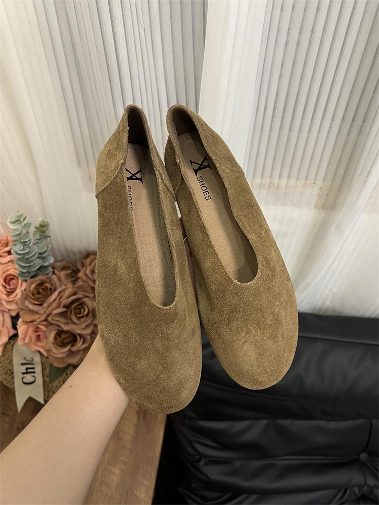 Mode Damen Slipper Retro Runde Zehen Leder Flache Schuhe Sommer Slip-on Freizeitschuhe Damen Zapatos De Mujer Mokassins Fahrslipper