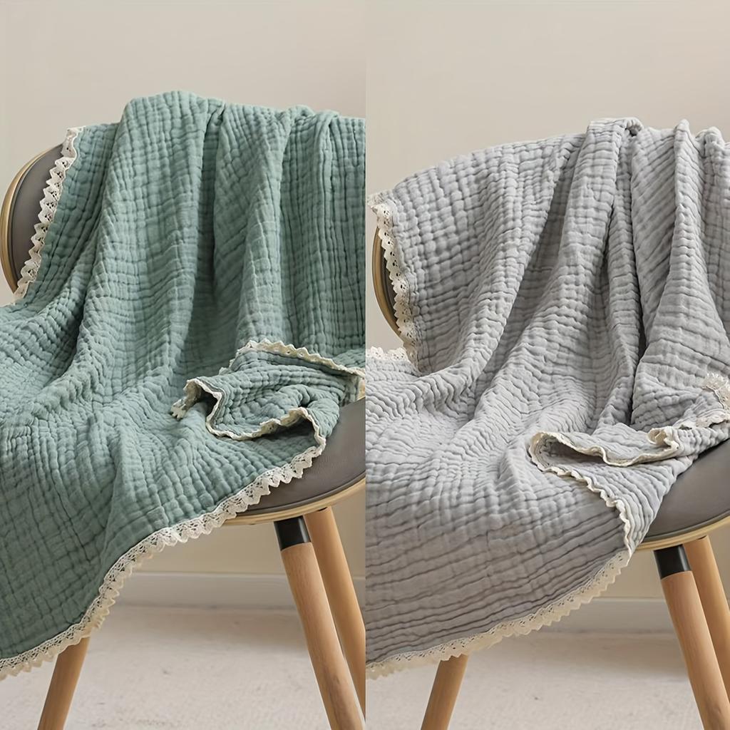 2pcs 6-Layer Cotton Soft Absorbent Quick-Dry Towels, Breathable Cotton Material, Ideal for Home and Bathroom Use