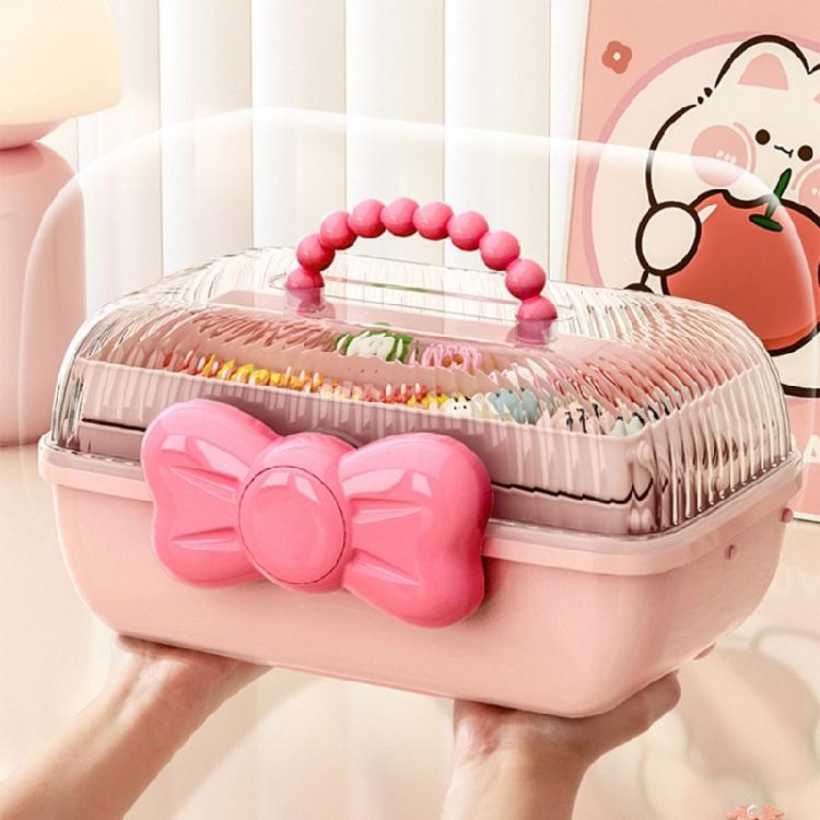 Hair Accessories Storage Box Multi Compartment Hair Accessories Container Case
