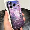 Anime Aesthetic Scenery Soft Phone Case for iPhone 16 16E 17 Air 15 Pro Max 14 Plus 13 Mini 11 12 7 Black Cover Back Shell