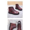 Women's Embroidered Floral Winter Boots, Non-Slip Soft Sole Warm Faux Fur Lined Ankle Boots, Comfortable Cotton-Padded Shoes for Women