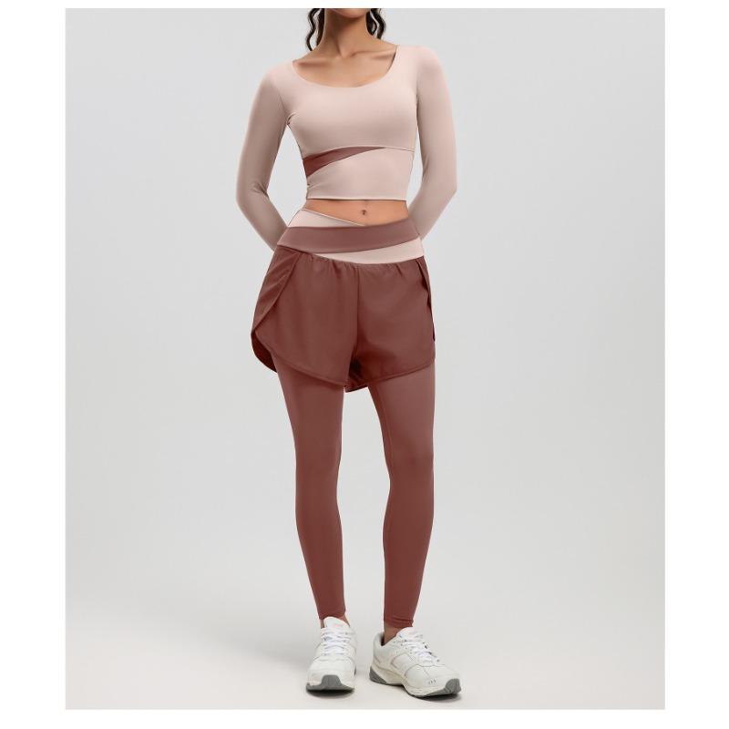 Women S Long Sleeve Tight Waist Exposed Yoga Top Slim Fit Sports Fitness Top