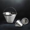 Stainless Steels Coffee Filter Fine Mesh Screen Reusable Cone Shape Strainer for Espresso Coffee Maker Machine Part