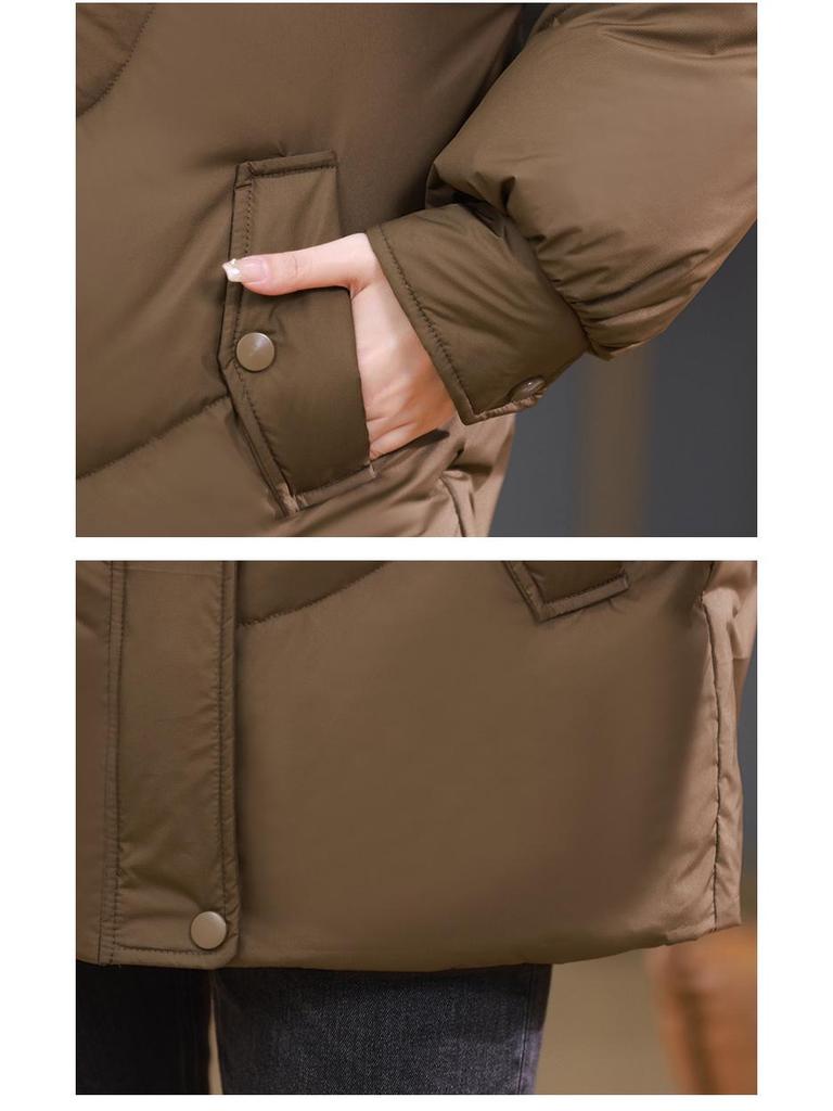 Women's Winter Short Down Jacket 2024 - New Popular Style, Petite Mom Thickened Warm White Duck Down Coat