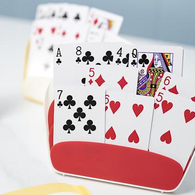 Yousheng 4Pcs Playing Card Holder 3 Layers Little Hands Kids Seniors Arthritis Hands-Free Poker Cars Desktop Stand Rack Tray Family Card Game