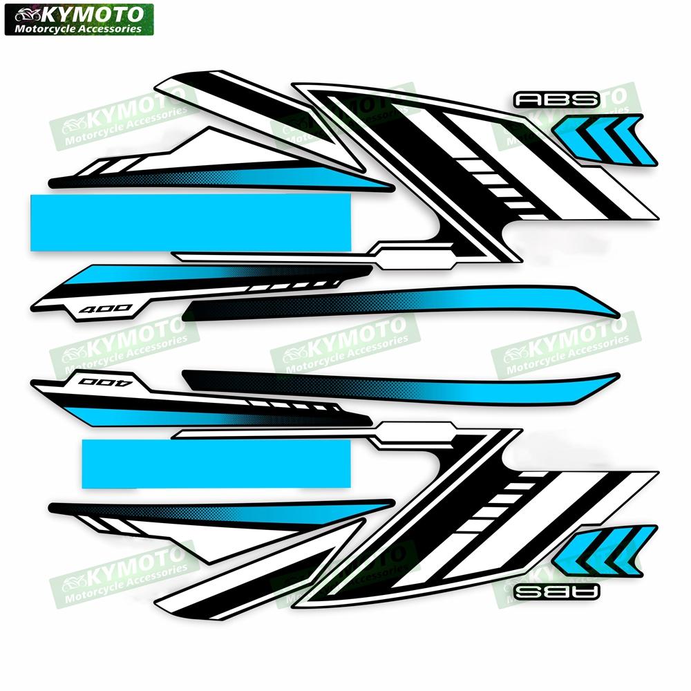 For Ninja400 Ninja 400 EX400 EX 400 Motorcycle Accessories Body Stickers Decorative Fairing Full Car Kit Reflective Decals