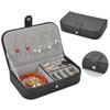 Luxury Jewelry Box Gift Storage Organizer Travel Display Case with Button Leather Jewelry Organizer Wedding Engagement