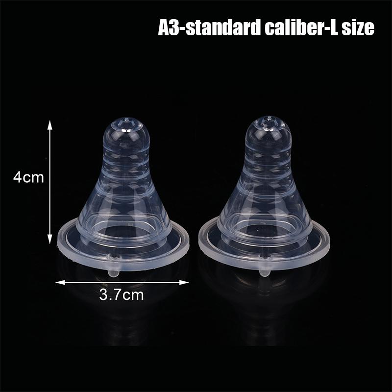 2Pcs Baby Silicone Wide Neck Soft Teats Nipple Circle Hole S/M/L Size Cross Hole Baby Bottles Natural Flow Nipples