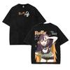 Anime Re ZERO Starting Life in Another World Rem T-shirt con Stampa Grafica Uomo Donna Largo Casual Oversize Retro Lavato Girocollo Cotone Largo Oversize Top
