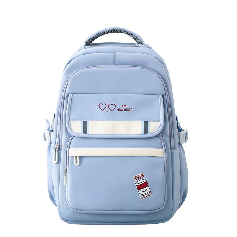 New college student backpack, simple high-value backpack, girls' large-capacity junior high school student schoolbag