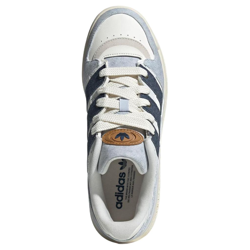 Adidas Originals Forum Puffed Comfortable Versatile Durable Low-Top Skate Shoes Unisex Sneakers Blue White JS2486