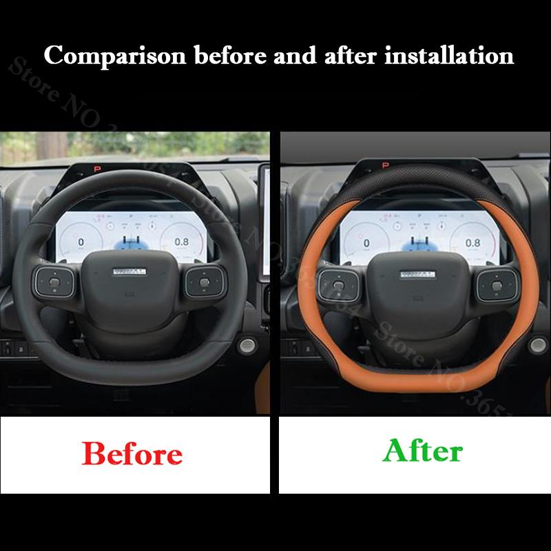 For Haval Menglong Raptor 2026-2026 Leather Breathable Car Steering Wheel Cover Anti Slip Car Handle Covers Interior Accessories