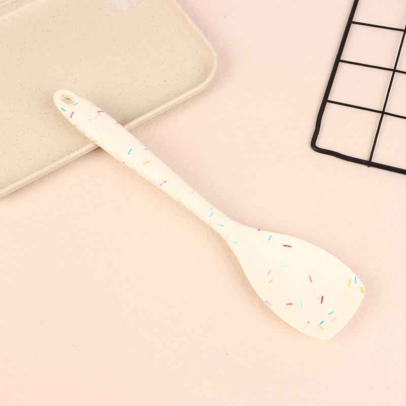 Food Grade Silicone Spoon Spatula Heat Resistant Cooking Spoon Nonstick Baking Scraper Stirring Scooping Salad Mixing Spoon
