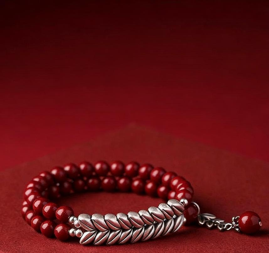 Red Bead Bracelet Symbolizes safety every year and is a Fashionable lady's exquisite The Elastic gift Bracelet for Women Accessories