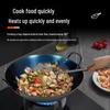 Traditioneller Gusseisen-Wok mit rundem Boden und zwei Griffen