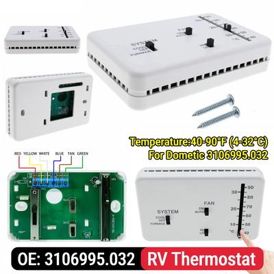 Husbilstermostat Endast Kyla/Värme Husvagn Husbilstermostat 12V DC Ersättning för Dometic 3106995.032