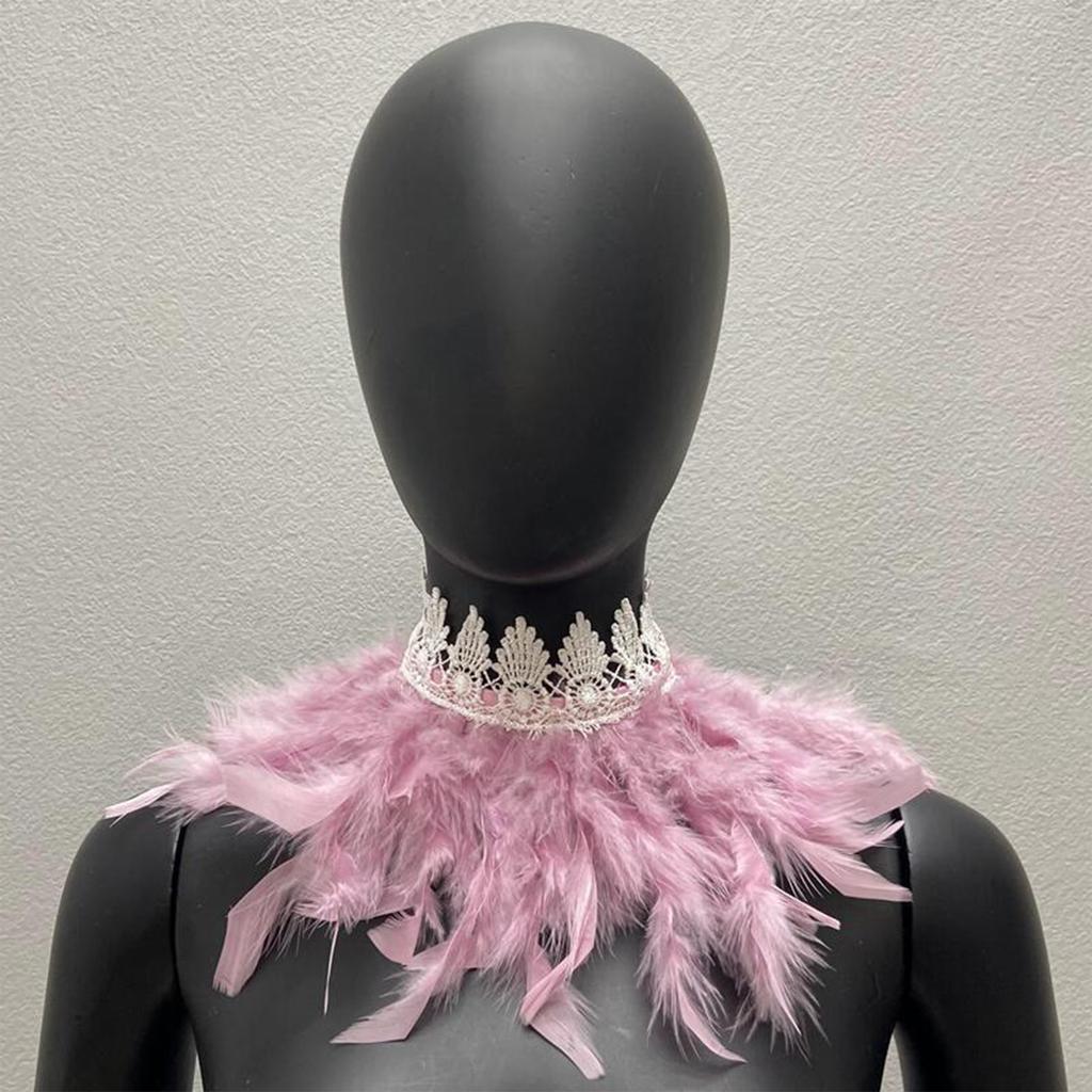 Gothic Feather Shawl Stage Makeup Ball Costume Accessories