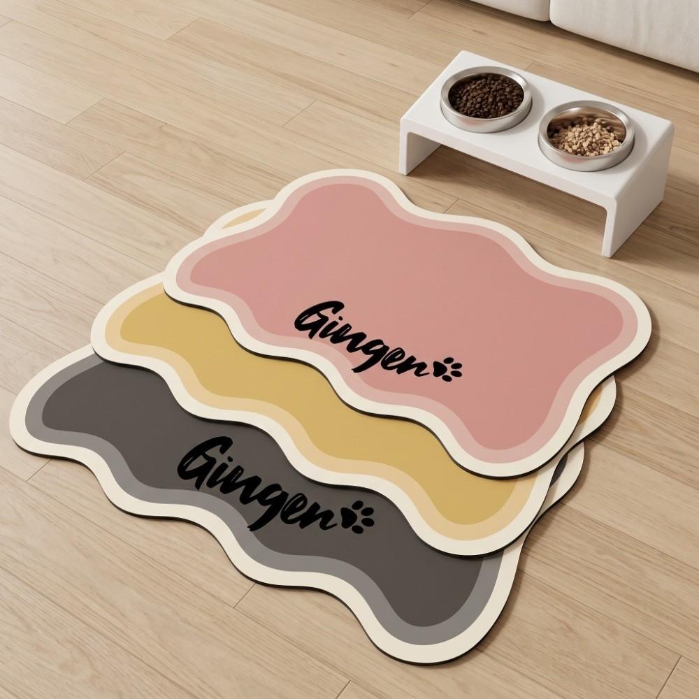 Spill-Proof Pet Mat Water Absorption Pet Feeding Mat Cat Bowl Mat  Pet Feeding Station