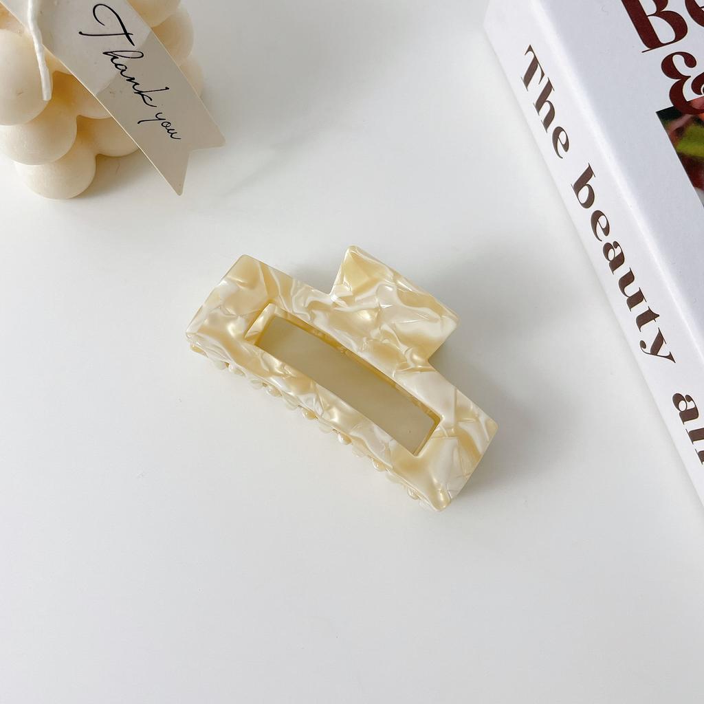 Acetate Korean Fashionable Hair Clip For Women With Elegant Square Design In Colors Multiple