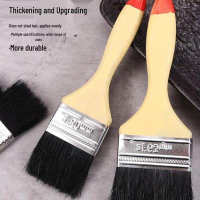 Black Pig Bristle Oil Paint Brush for Hard Hair