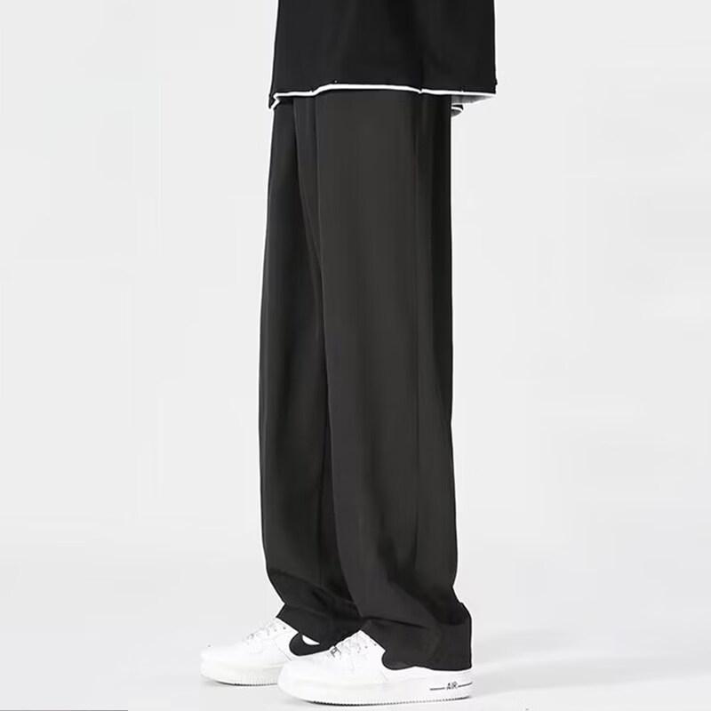 Men's Ice Silk Loose Straight Casual Pants