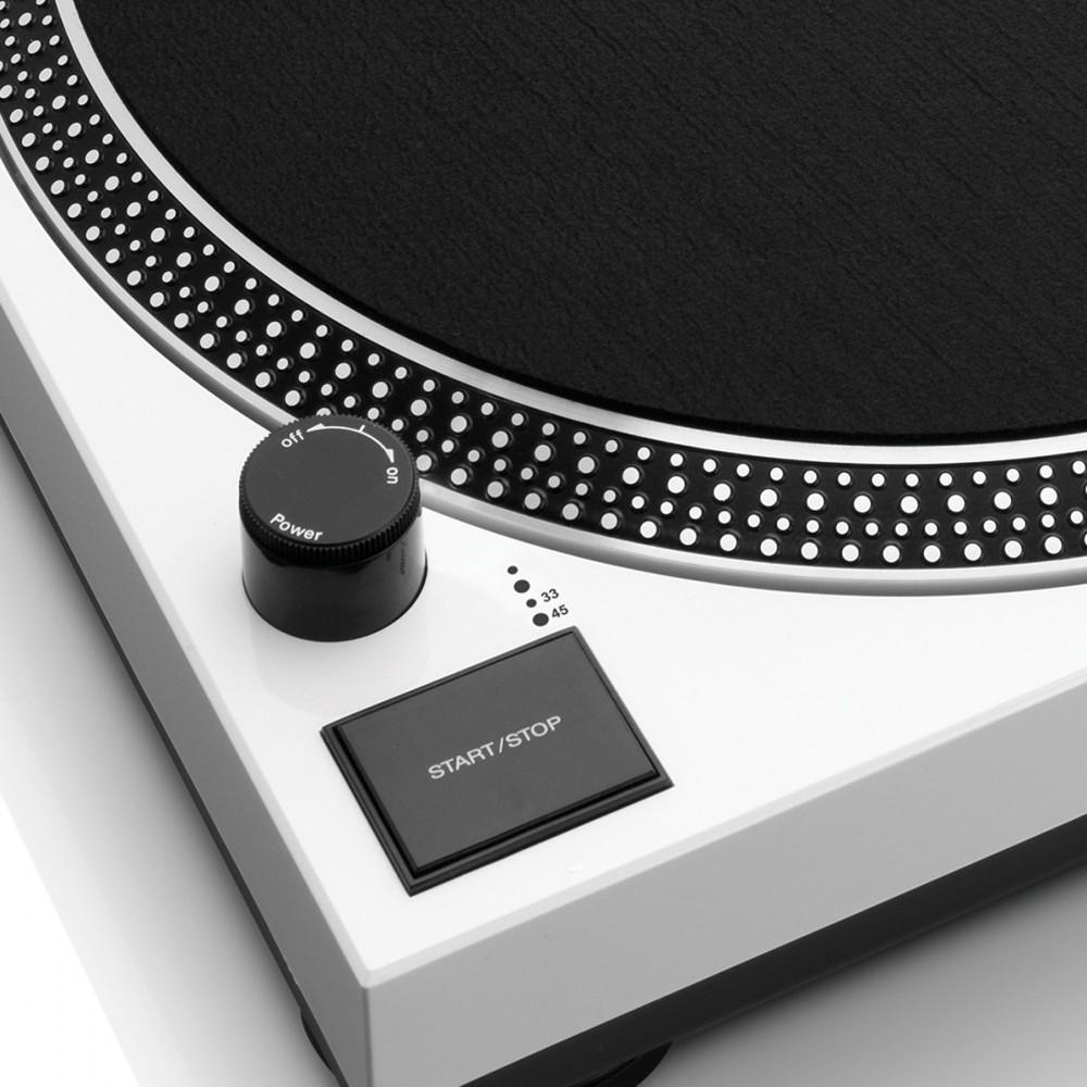 LENCO L-3810WH - Direct-drive Turntable with Preamplifier, Lenco