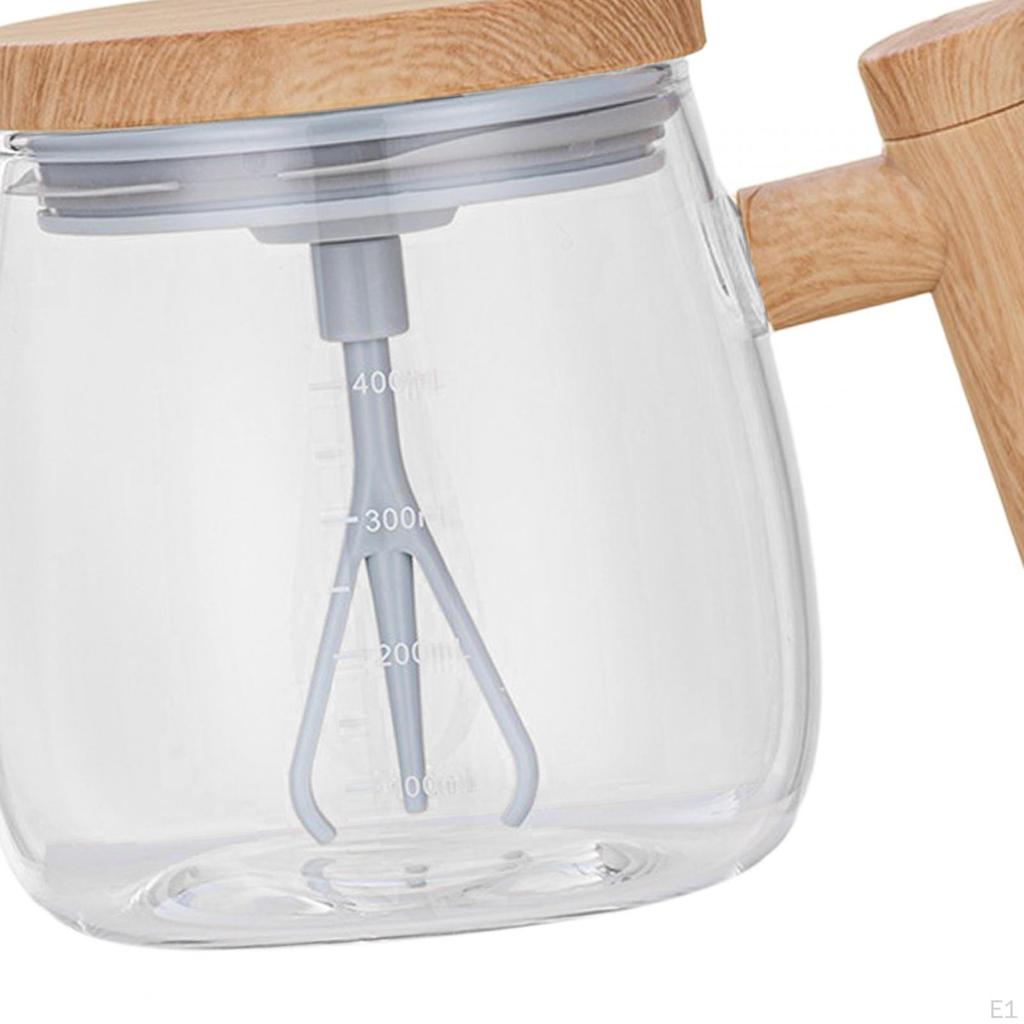 Mug - 400ml Electric Mixing Cup for Coffee Milk with Lid