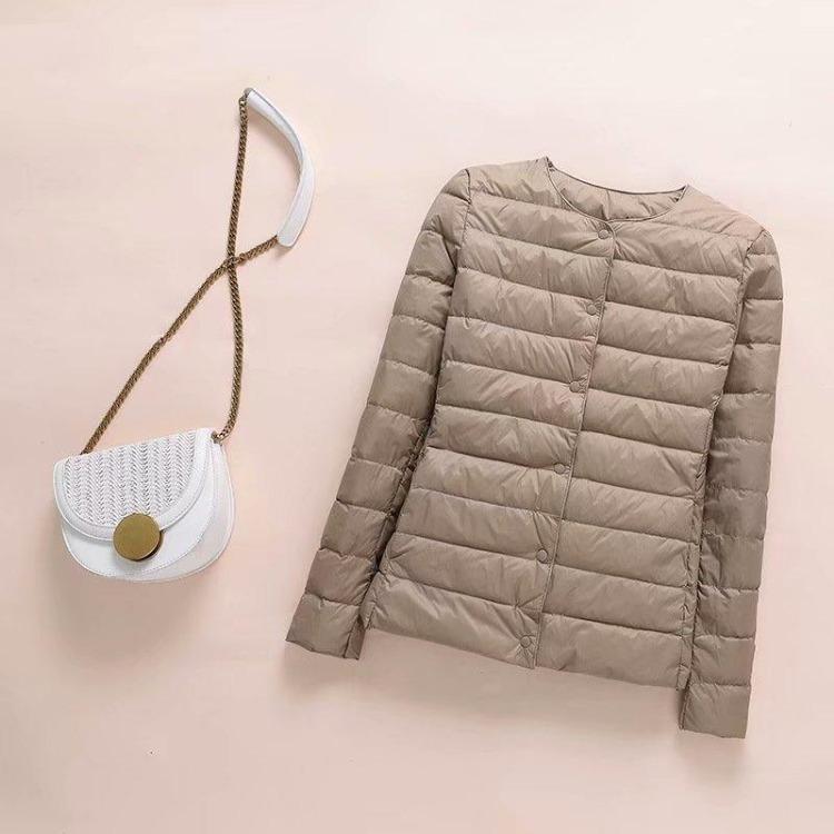 Ultra Light Winter Down Jacket Womens Short Puffer Coat Slim Fit Autumn Duck Down Jacket