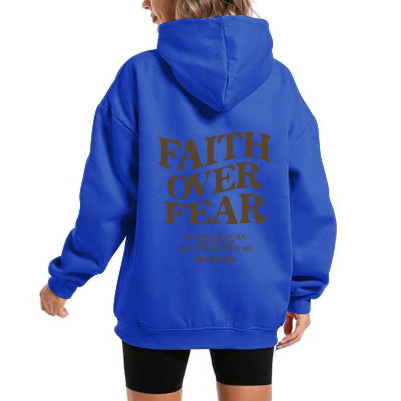 2025 popular men's and women's fleece sweater letter print kangaroo pocket new hooded sweater