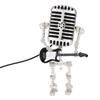 Premium-Mic Robot,Retro Style Microphone Robot Table Lamp,Holding Guitare Night Light,Vintage Microphone Robot Desk Lamp