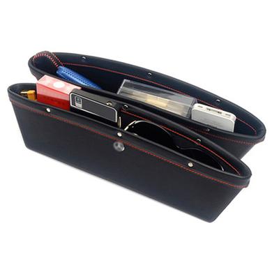 Neu 2x PU Leder Auffangbehälter Caddy Autositz Lücken Tasche Aufbewahrungsorganizer