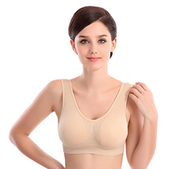 Women Fashion Comfort Seamless Traceless Yoga Wirefree Sports Jogging Vest Bra