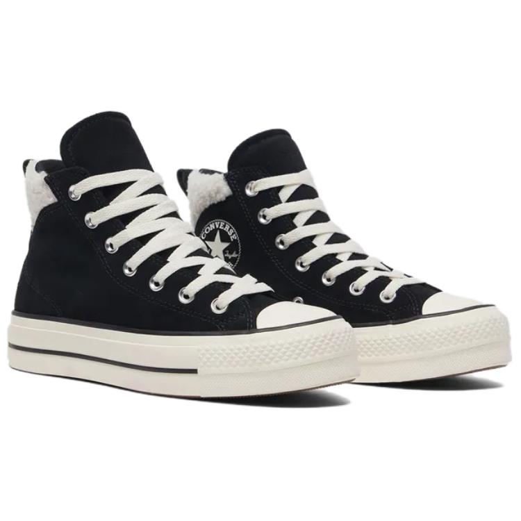 Converse Chuck Taylor All Star Puff Lift Cozy Platform 'Black/Egret' A09377C