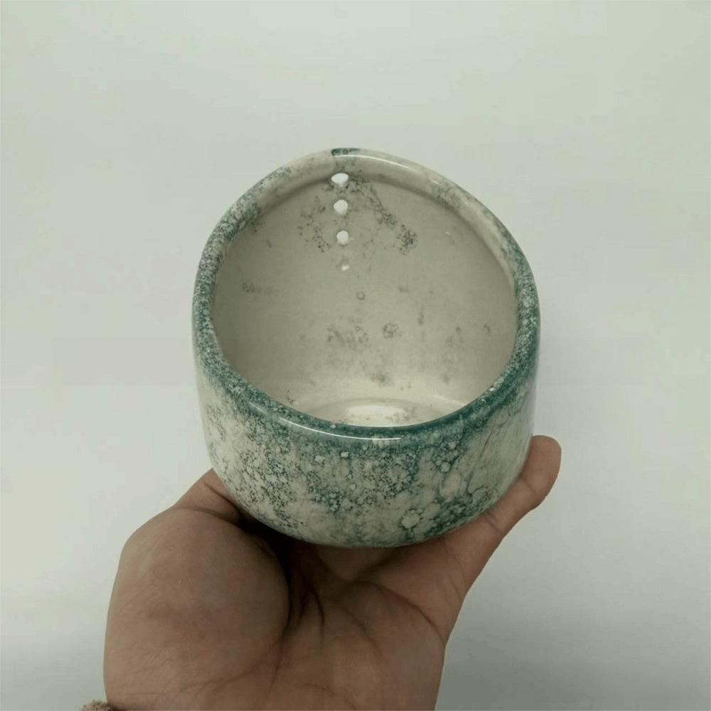 Улучшенная керамическая миска для отделения листьев трав с отверстиями разного диаметра Любитель трав Керамическая терка для трав Ручная работа