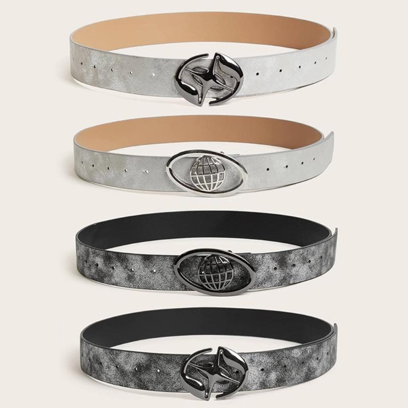 Delicate Adult Waist Belt with Earth/Star Buckle Waistband Jeans Waist Belts for Vintage Style Teens Adjustable Belt