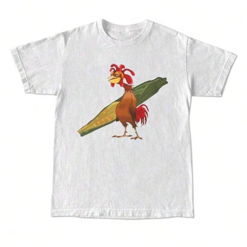 

Chicken Joe Shirt, Beach Surf Unisex T-Shirt Back Printed Cotton Casual Classic Gift for Friend Menswear Top Gift for Her Him... S разноцветный