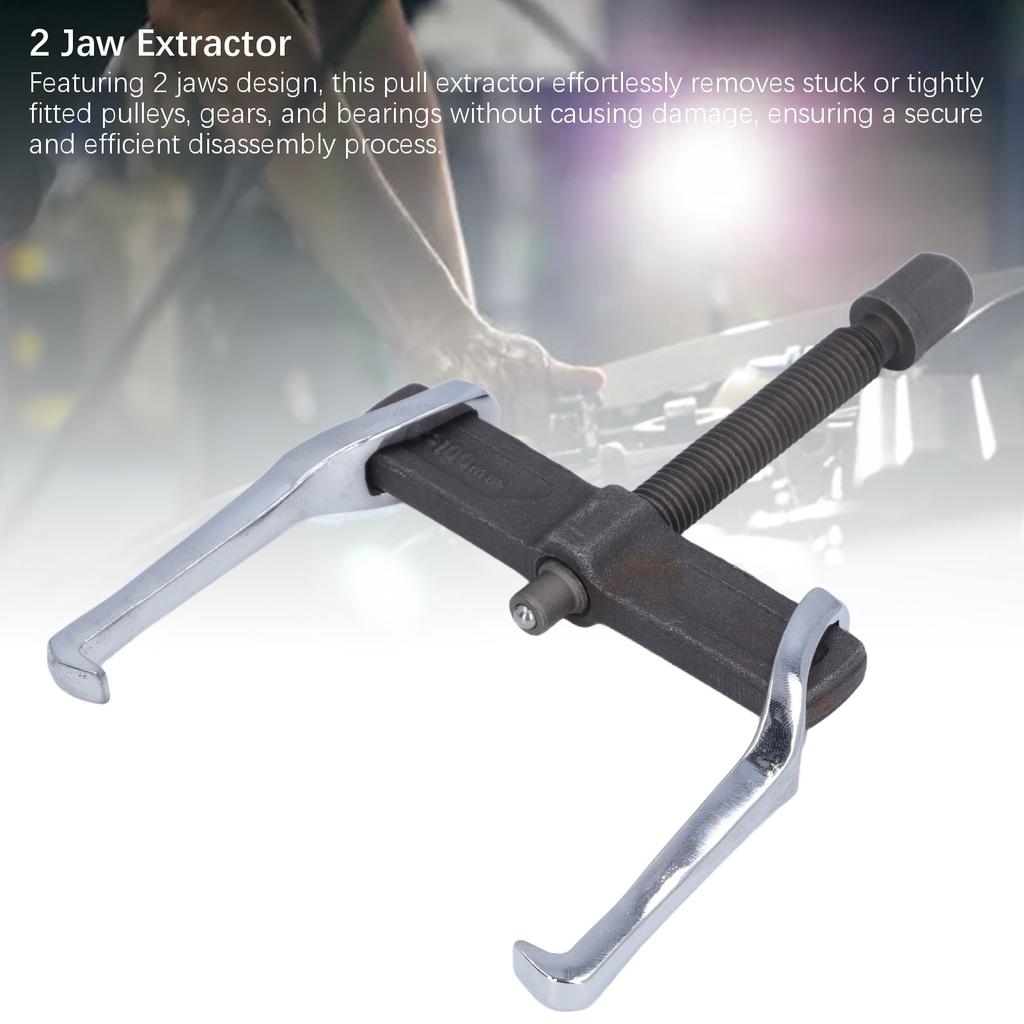4 Inch 2 Jaw Puller CrV Steel Reversible Bearing Extractor Removal Tool for Pulleys Internal and