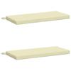 2 Piece Bench Cushions SOEST 2 Pcs. 100percent Polyester Cream