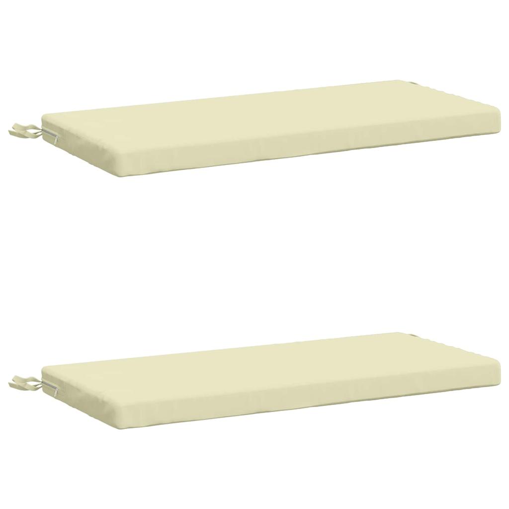 2 Piece Bench Cushions SOEST 2 Pcs. 100percent Polyester Cream