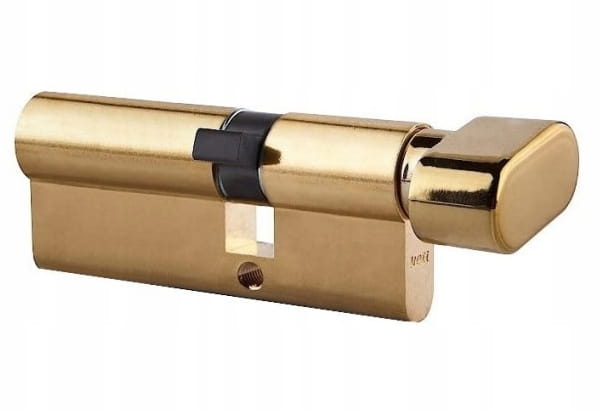 Lock Insert With Knob 3530 Mm Brass 3 Keys