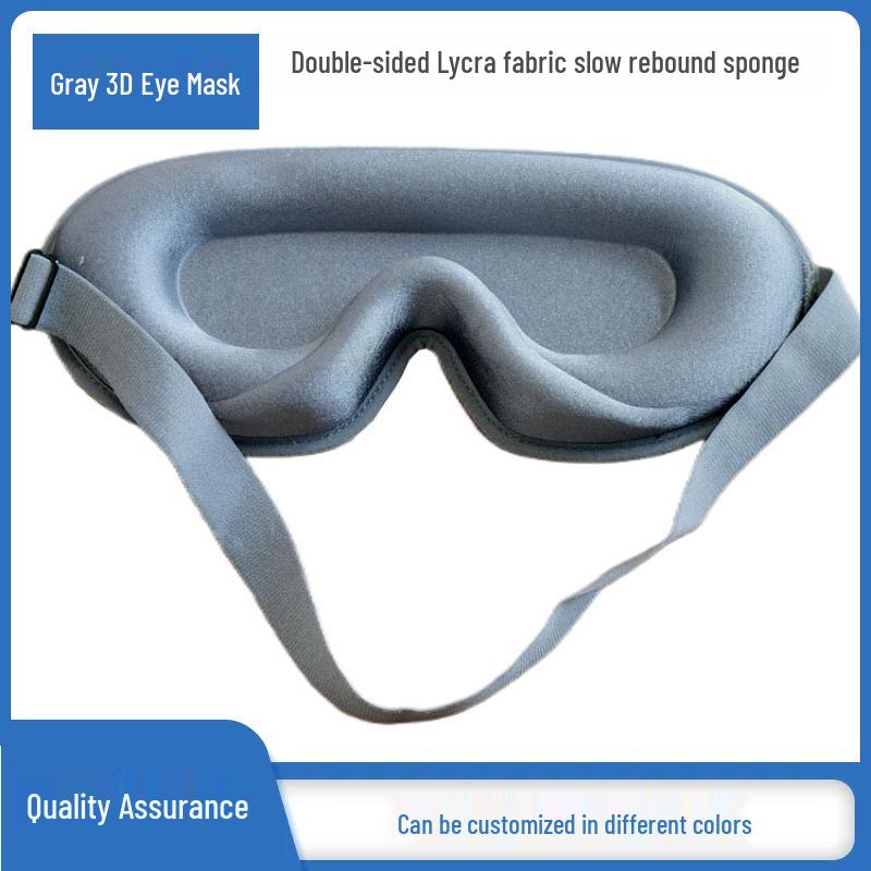 

3D Stereo Shading Memory Foam Sleep Mask - Skin-Friendly Rebound Eye Mask Zipper Bag Packaging