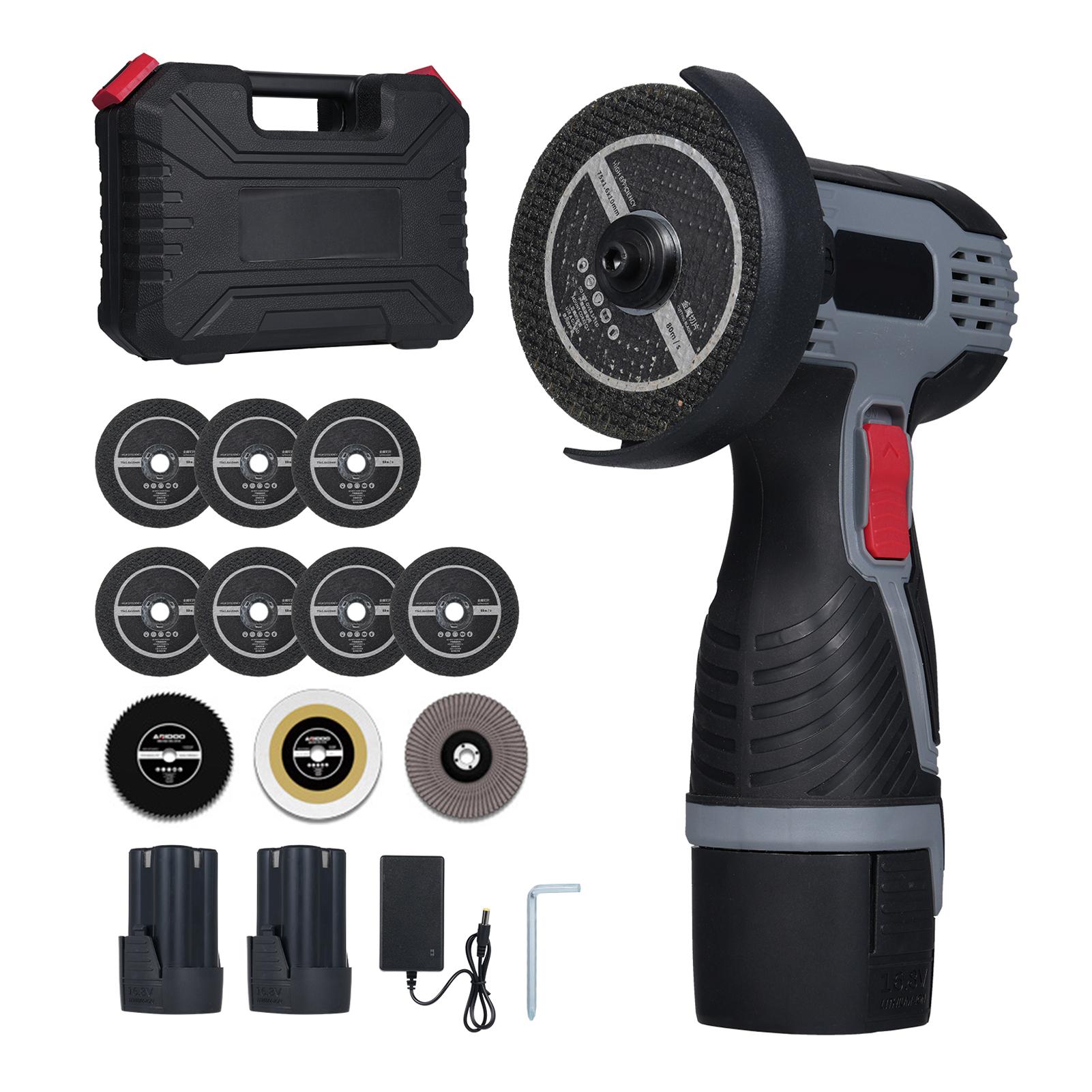 

Угловая шлифмашина 28000 об/мин Аккумуляторная угловая шлифмашина Электрический шлифовальный инструмент Мини-угловая шлифмашина с аккумулятором 16,8 В 2*1500 мАч