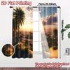 2pcs, 2D FLAT PRINTING Curtains (Without Rod) Desert Oasis Sunrise Popular Curtains Semi-Sheer Curtains Home Decor Suitable for