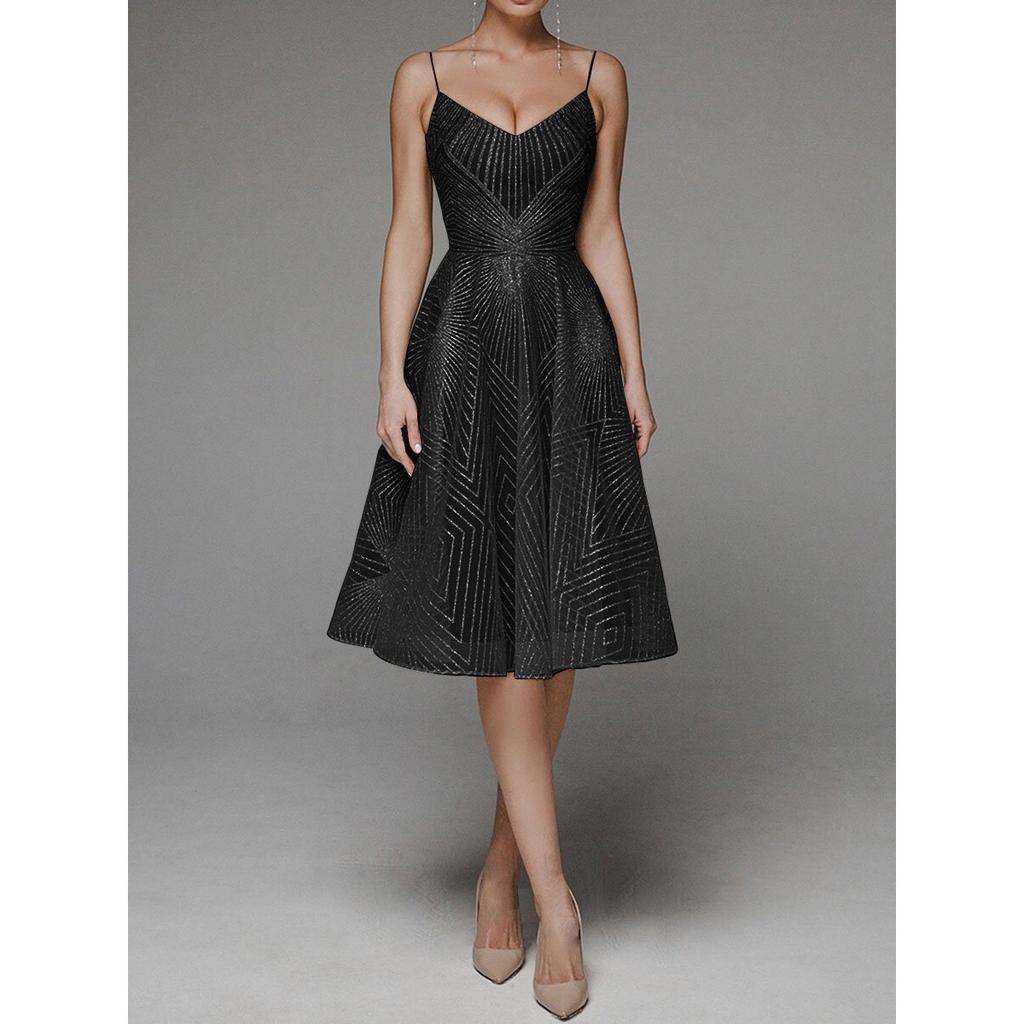 Spring Summer Women's Sexy Embroidered Sleeveless Strap Long Maxi Dress Evening Party Gown