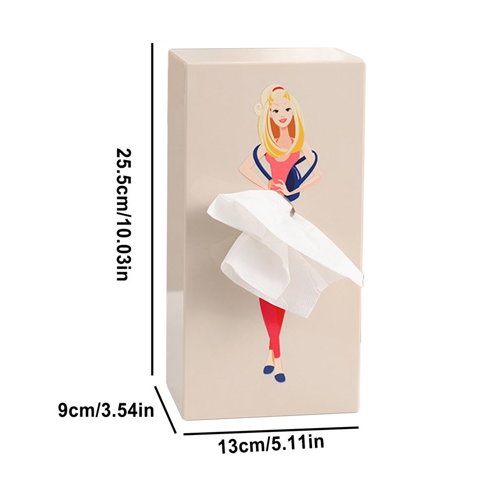 

Cube Tissue Box Cover Creative Tissue Box Holder with Lid for Bathroom Multifunctional Interesting Napkin Holder with Stylish колір світло кави