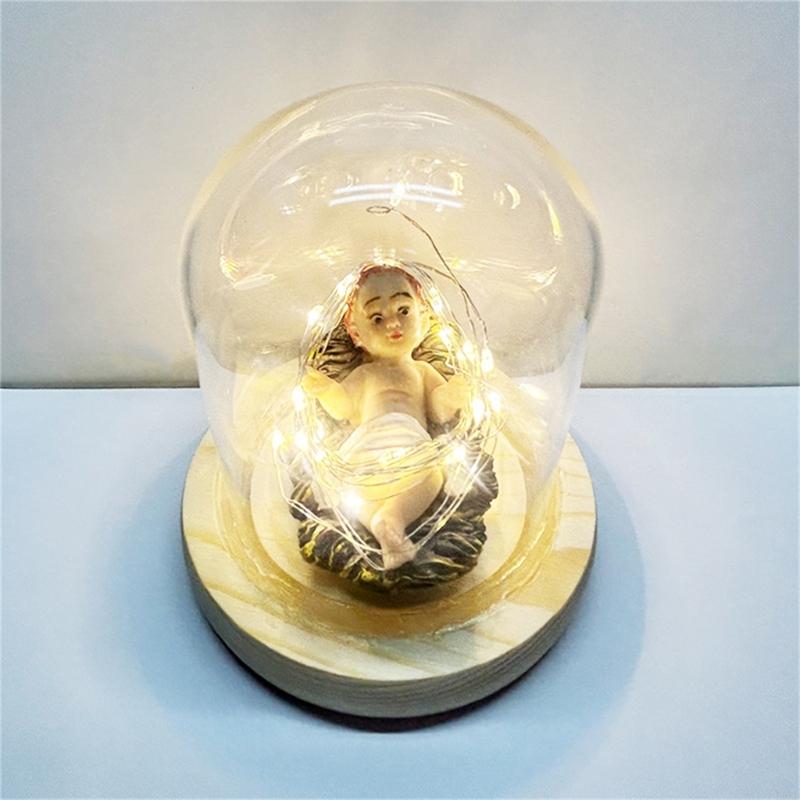 Baby Jesus Figurine Religious Statue Christmas Gift Light Up Infant Jesus Christ China Mainland