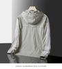 Three Stripes Men's Summer Sun Protection Hooded Jacket - Lightweight, Breathable, Ideal for Outdoor Sports & Fishing